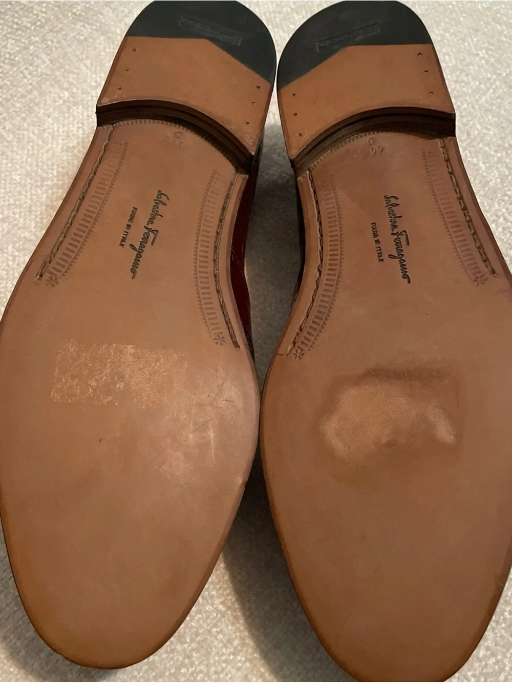 Salvatore Ferragamo Men's Genuine Crocodile Leather Loafers Brown Size 11.5 D